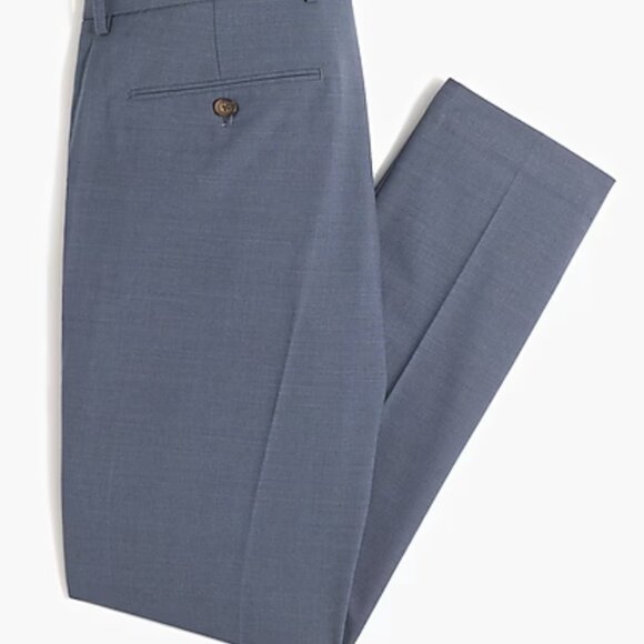 J Crew Thompson Pant - Four Season Wool Blue - Picture 4 of 9